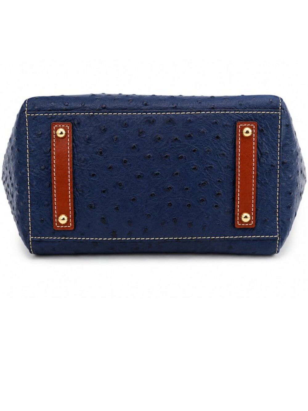 Dooney & Bourke Ostrich Embossed Zip Tote Navy NWT - Picture 3 of 6